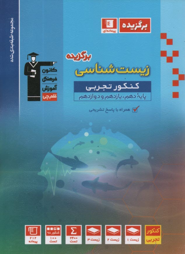 مجموعه‌ي طبقه‌بندي شده زيست‌شناسي (2) (سال سوم دبيرستان) شامل: 900 پرسش چهارگزينه‌اي از مولف و 200 پرسش چهارگزينه‌اي از كنكورهاي سراسري و آزاد‌