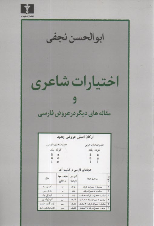 اختيارات شاعري و مقاله‌هاي ديگر در عروض فارسي 